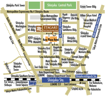 Access Map Keio Plaza Hotel Shinjuku Store