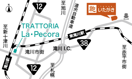 TRATTORIA La Pecora 地図